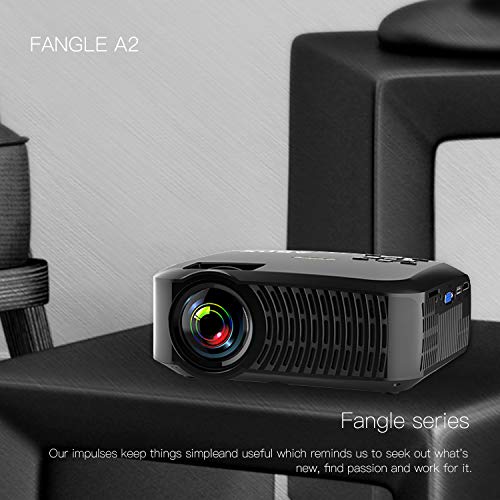 Projector,2019 Newest ABOX A2 Native 720P Portable Home Theater LCD HD Video Projector with 3600 Lumen,180" Large Screen and Dual HiFi Speakers,Support 1080p HDMI/VGA/AV Multiple Ports