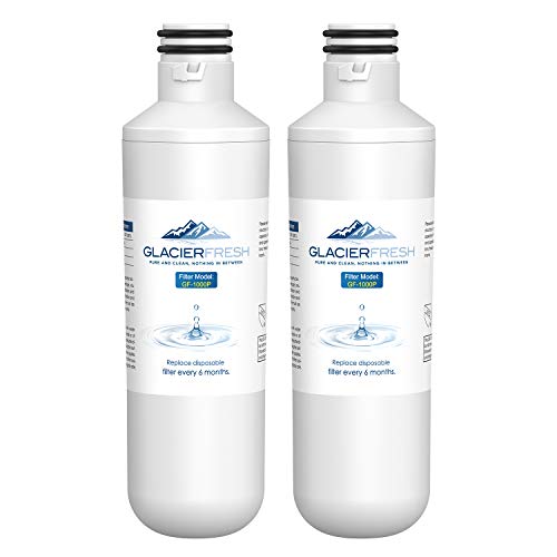 GLACIER FRESH Water Filter LT1000P Replacement for LG Refrigerator, Compatible with LG LT1000P