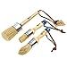 1st Place Products Professional Chalked Finish Paint & Wax Pure Bristle Brush Set - Handmade - (3 Brushes)