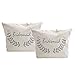 ELEGANTPARK Bridesmaid Tote Bag Bridesmaid Gifts for Wedding Bridal Shower Bachelorette Party Gifts Shoulder Bag Zip Canvas Cotton Totes 2 Pcs