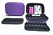 Essential Oil Carrying Case Three surface convertible Suitable for Roller Bottles of 1ML-10ML 12 -22 holes Purple