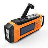 RunningSnail AM/FM NOAA Weather Emergency Solar Digital Crank Radio with 3W LED Flashlight