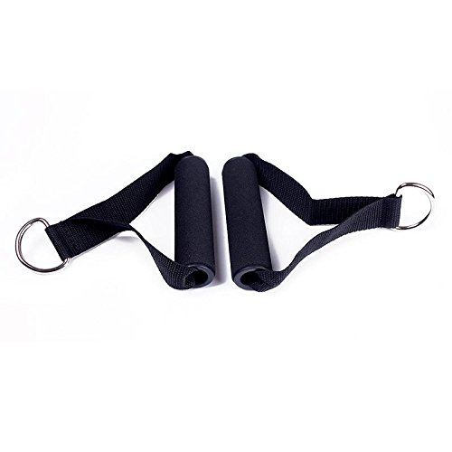 Ownsig 2 Pack Tricep Rope Cable Exercise Fitness Machine Attachments Bar Dip Station Resistance Band