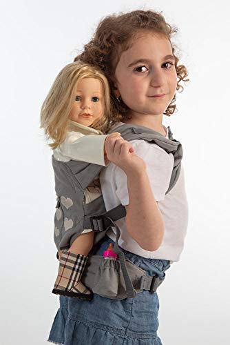 ACS Baby Doll Carrier Backpack - Grey, Fits 18" Dolls
