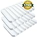 FOTYRIG Soap Dish Silicone Soap Holder, Shower Soap Saver with Drain Waterfall, Keep Soap Bars Dry & Clean, Easy Cleaning -White (Pack of 3)