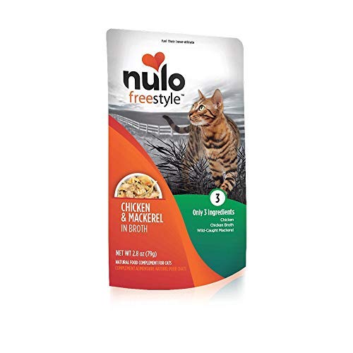 NULO, FREESTYLE CHICKEN & MACKEREL IN BROTH CAT FOOD POUCH, 2.8 OZ