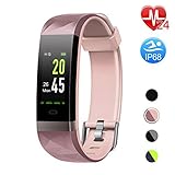 Letsfit Fitness Tracker HR, Color Screen Heart Rate Monitor Watch, Smart Activity Tracker Watch, IP68 Waterproof, Step Calorie Counter, Sleep Monitor, Pedometer Watch for Women Men Kids