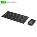 Rechargeable Keyboard and Mouse Combo, Seenda Low Profile Small Wireless Keyboard and Mouse Set with Dust Cover for Windows, Black primary