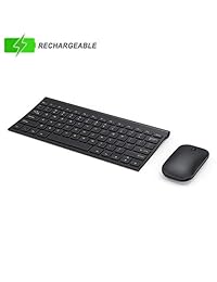 Seenda - Ratón inalámbrico recargable 2.4 G, ultrcompacto, 3 meses entre cargas, compatible con Windows