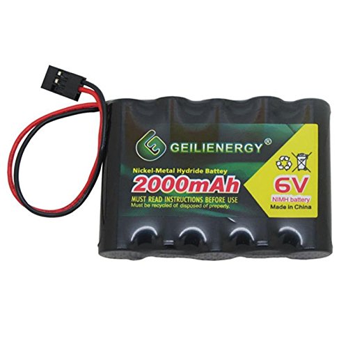 QBLPOWER 6V 2000mAh NiMH RX Battery Packs with Hitec Connector for RC Aircrafts and Walking Robot
