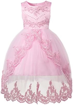 Princess Lace Tulle Dress for Girls Pageant Birthday Party Dresses Ball Gown