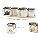 TENTA TENTA KITCHEN Gourmet Seasoning Box with Serving Spoons, Spice Jar Set Condiment Cruet Bottle, Kitchen Supplies,Nice Design for Kitchen (glass)