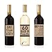 Hadley Designs 6 60th Birthday Wine or Beer Bottle Labels Stickers Present, 1961 Bday Milestone Gifts, Cheers to 60 Years, Vintage Sixty Funny Gag Unique Party Decorations Supplies For Men