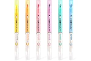 1Pc Dual Head Erasable Highlighters Pastel Marker Fluorescent Pen Art Drawing Doodling Markering Pens Stationery School Attra