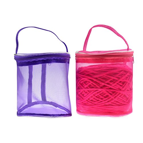 image for Ball Wool Storage Bag ,Vanvler Zipper Mesh Bag Lightweight Portable Ya