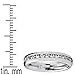 4MM High Polish Ladies Eternity Titanium Ring Wedding Band with Cubic Zirconia CZ Size 6