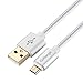OoRange Travel Wall Charger Adapter with 2 Nylon Braided Micro USB Cables, 3 Foot