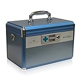BUYaSafe R8031 Medication Storage Lock & Key Box for Pills, Prescription Drugs, Medicine or Stash Box also for First Aid Kit, Safe from Children
