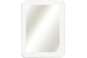 Boxgear Magnetic Locker Mirror - 5" x 7"- for School Locker, Bathroom, Household Refrigerator, Locker Accessory, Workshop Toolbox or Office Cabinet (White)