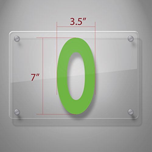 Vehicle Windshield Number Decal Stickers 999 (7", 0)
