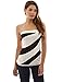 PattyBoutik Women’s Striped Tube Top (Black and Ivory M)
