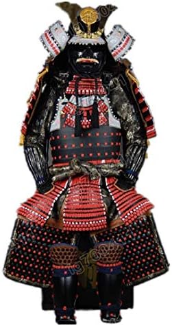 手作り甲冑 兜 等身大鎧 成人用 ウェアラブル日本の鎧スーツリュストゥン黒い