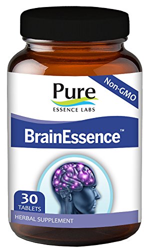 Pure Essence Labs Brain Essence Natural Booster Supplement - Memory, Focus and Clarity Support - Rhodiola, Bacopa Monnieri, Ashwagandha - 30 Tablets Pure Essence Labs Brain Essence Natural Booster Supplement - Memory, Focus and Clarity Support - Rhodiola, Bacopa Monnieri, Ashwagandha - 30 Tablets