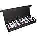 Modern Design Black 8 Compartment Fabric Sunglasses Storage Organizer Box/Watch Display Case