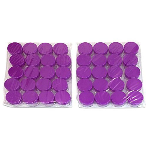 (Quantity: 40 Pieces) Beauticom 10G/10ML High Quality Clear Round Jars with Purple Lids for Beads, Gems, Glitter, Chrams, Small Arts and Crafts Items - BPA Free