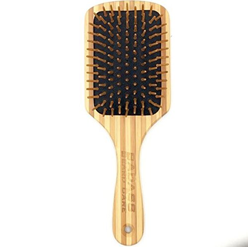 Badass Beard Care Wood Bristle Beard Brush For Men - Anti-static, 100% Bamboo & Light Weight