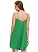 Romwe Women's Summer Spaghetti Strap Sundress Sleeveless Beach Slip Dress Green M