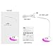 MoKo LED Desk Lamp with Dimmable Color, Portable Reading Table Light with built-in 1800mAh rechargeable battery, Flexible Gooseneck, Touch Control, For Kids Study Home Office -White