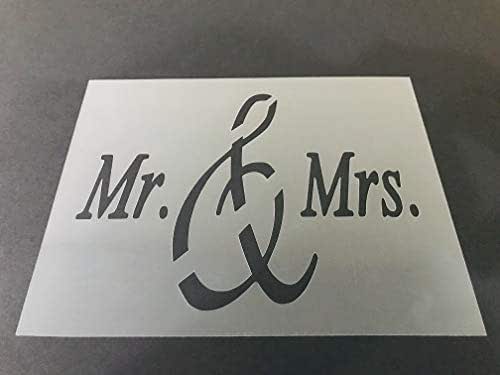 amazoncom mr mrs stencil 2 reusable 10 mil thick 8in