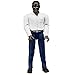 Man, dark skin, darkblue jeans