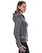 J America Ladies' Zen Full-Zip Fleece Hood M DARK SMOKE