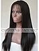 Chantiche Silk Top Lace Front Wig with Baby Hair, Yaki Straight Human Hair Wigs Glueless Brazilian Remy Wig for Black Women 16 Inches Natural Color