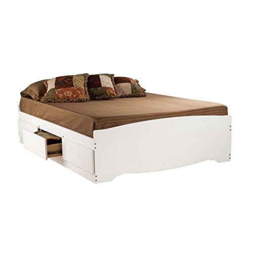 Prepac Full Mate's Platform Storage Bed with 6 Drawers, White Pricepulse