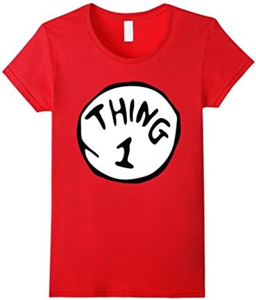 Women's Th- ing -1- one -  and T-h i- ng -2- two - Tshirts Medium Red