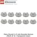 Lego Parts: Plate, Round 2 x 2 with Rounded Bottom (PACK of 10 - Transparent Clear)