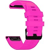 AISPORTS Compatible with Garmin Fenix 8 47mm/E 47mm/7/7 Pro/6/6 Pro/5/5 Plus Band Silicone, 22mm Quick Fit Watch Band Sport Wristband Bracelet Replacement Band for Garmin Forerunner 965/955/945/935