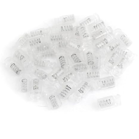 Amazon.com: DealMux Rope Cord extremidades de fecho da Primavera Parar Alterna 7 milímetros Dia Buraco 20pcs Clear White: Home & Kitchen