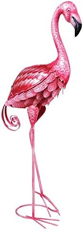 Pink Flamingo Metal Lamp - Tall Decorative Desk Table Light - 28.5" High