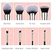 BESTOPE 8 Pieces Makeup Brushes, Tapered Handle Series Professional Foundation Blush Concealer Fan Eyeshadow Cosmetic Brushes Set for Powder Liquid Cream