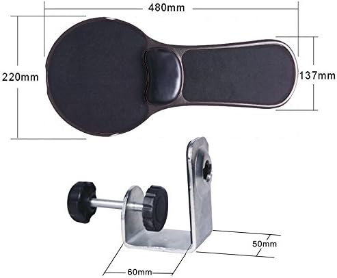 JINHONG Premium Adjustable Computer Wrist Rest Armrest - Desk and Chair Dual Purpose Attachable Home&Office Computer Arm Support - Ergonomically Designed Mouse Pad Arm-stand Desk Extender