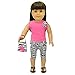 Doll Clothes - Zebra Print Outfit Set Purse Pink Fits American Girl Doll, My Life Doll and 18 inch dolls