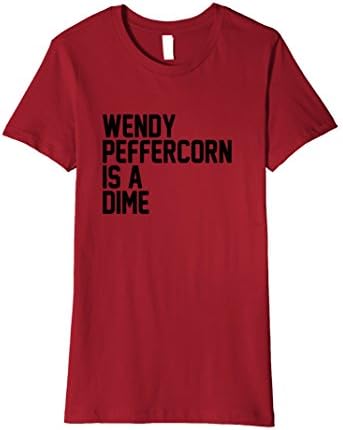 Womens Wendy Peffercorn is a Dime Premium T-Shirt Medium Cranberry