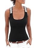 Women Summer Sexy Vest Sequin Sleeveless Casual Tank Tops T-Shirt Blouse
