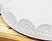 White Metal Cake Stand - Lace Design Perfect for Wedding, Quinceañera, Sacraments, Baby Shower Desserts, 10 x 1.5 Inches