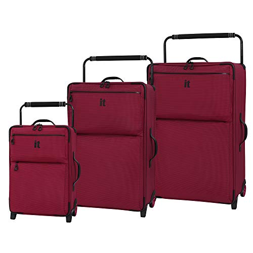 it luggage World's Lightest Los Angeles Softside Upright, Persian Red, CheckedLarge 33Inch