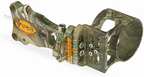 Viper Archery Products Venom Series Fixed Plate Sight with Three 0.019 Pins, Realtree Xtra Camo
